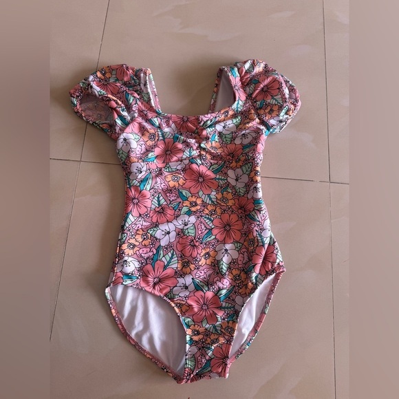 CAT & JACK Big Girls One Piece Floral Print Pink Swimwear | XL (14) - Picture 10 of 10